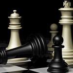 chess board and pieces