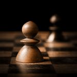 black and white pawns